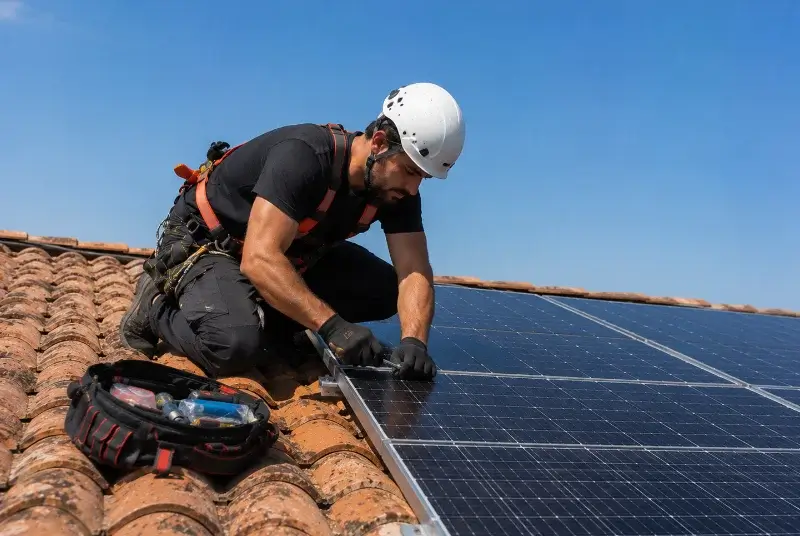 Maintenance et monitoring de panneaux solaires à Plumergat